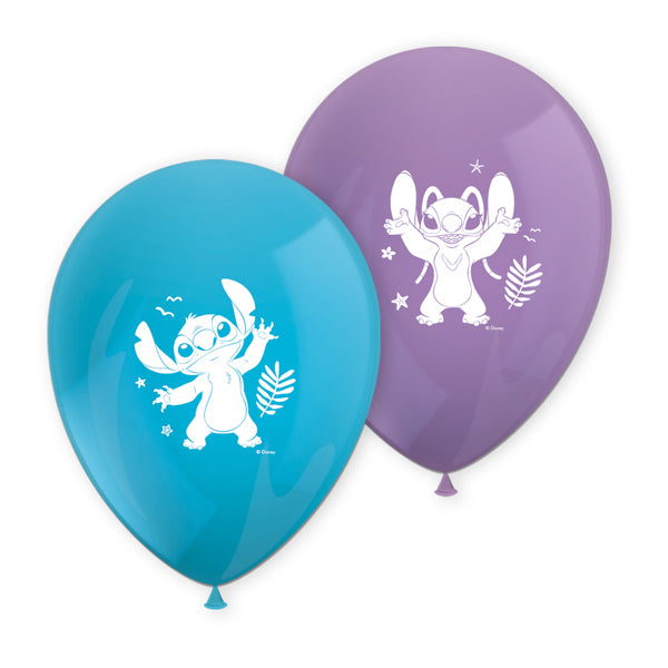 Stitch & Angel Party Balloons 8pk