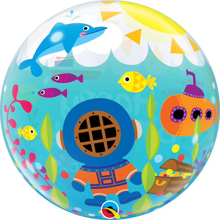 22" Birthday Maritime Bubble Balloon