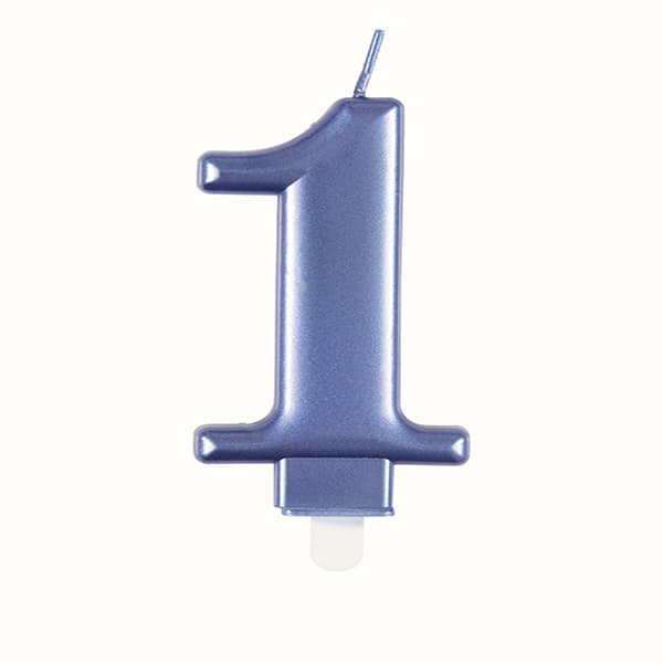 1 Blue Number Candle