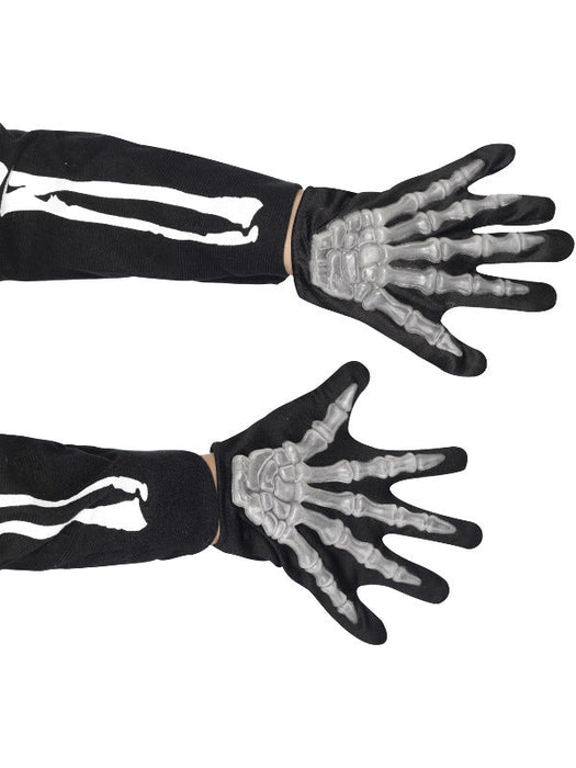 Skeleton Gloves, Child, Black