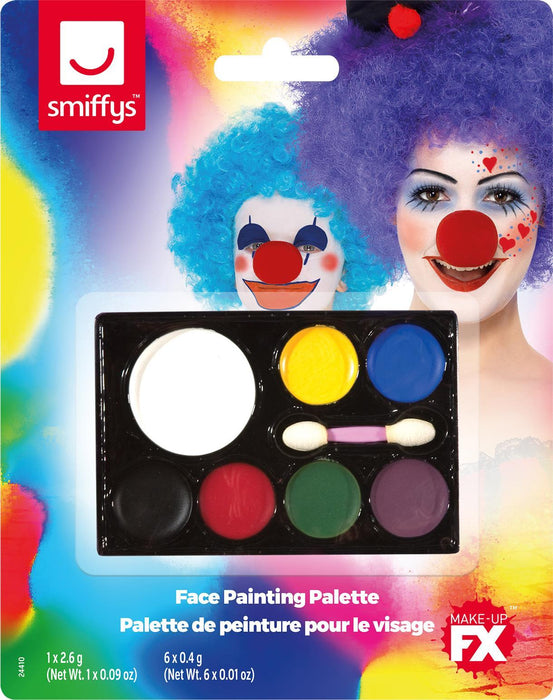 Smiffys Make-Up FX, 7 Colour Palette, Grease, Mult