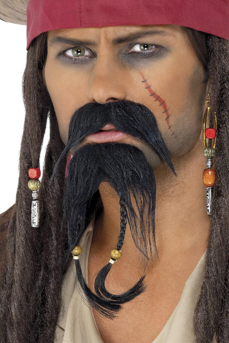 Pirate Facial Hair Set, Black