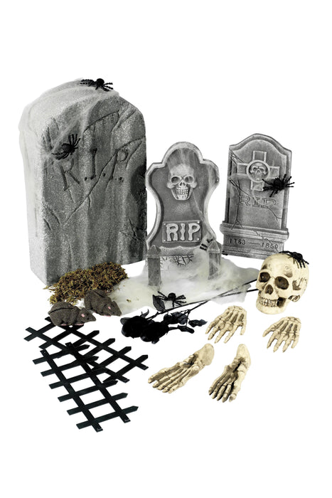 24 Piece Graveyard Collection, Grey