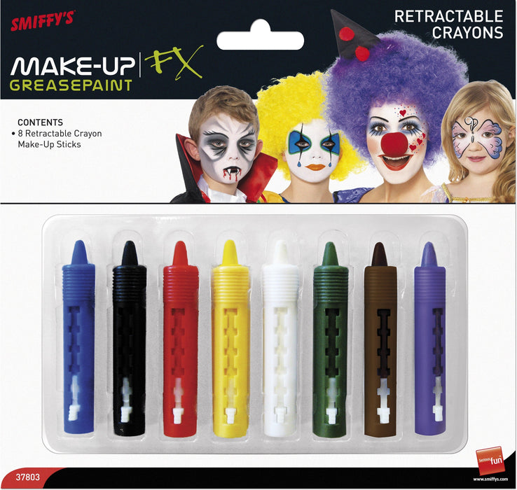 Smiffys Make-Up FX, Face/Body Retractable, Multi-C