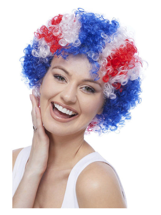 Union Jack Afro Wig