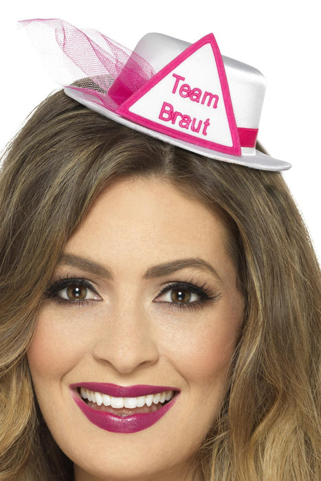 Team Braut Hat, White