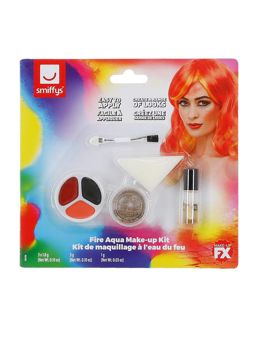 Smiffys Make-Up FX, Fire Aqua Kit, Red