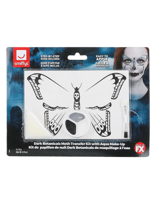 Smiffys Make-Up FX, Dark Botanicals Moth Kit, Aqua