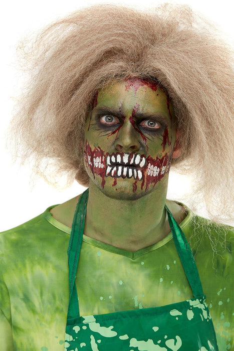 Smiffys Make-Up FX, Zombie Face Transfer, Green