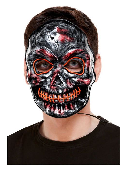 Skeleton Mask, Light Up, Grey