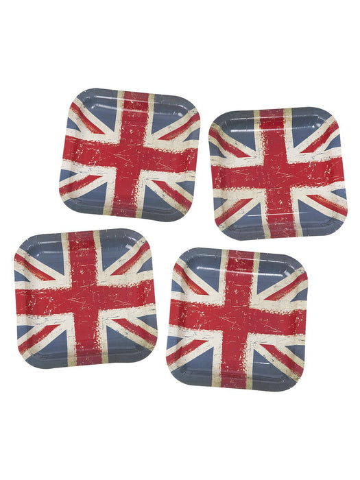 Union Jack Vintage Print Paper Plates