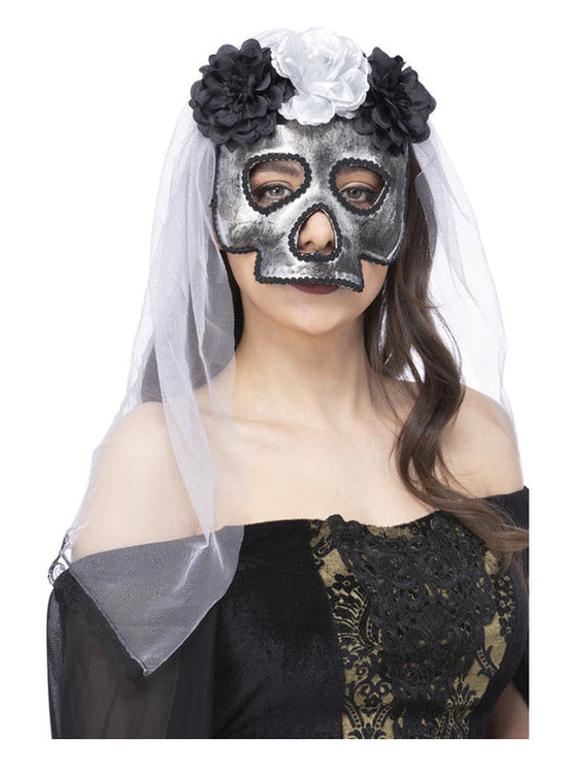 Skull Bride Mask, with Veil