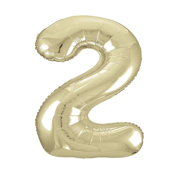 Champagne Gold 2 Large Shape Number Balloon