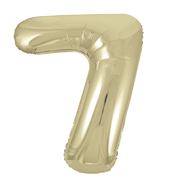 Champagne Gold 7 Large Shape Number Balloon