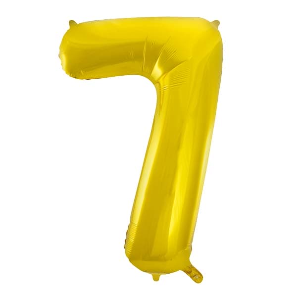 Gold 7 Large Shape Number Balloon