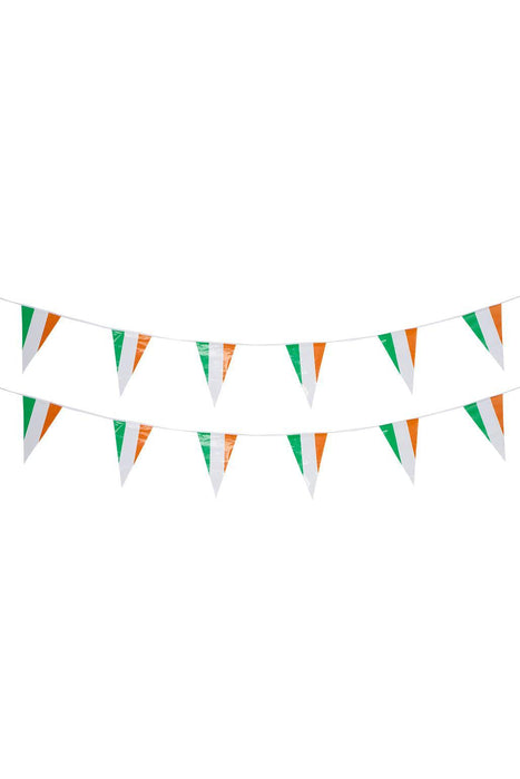 St Patricks Day Triangle Bunting, Plastic