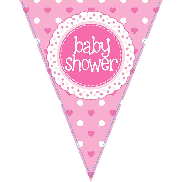 Pink Baby Shower Party Bunting