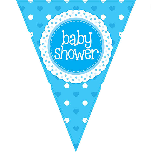 Blue Baby Shower Party Bunting