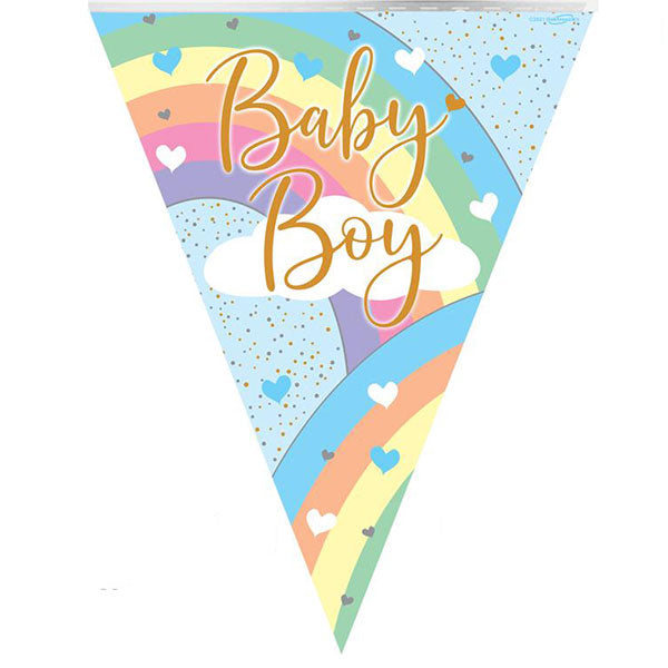 Baby Boy Rainbow Party Bunting