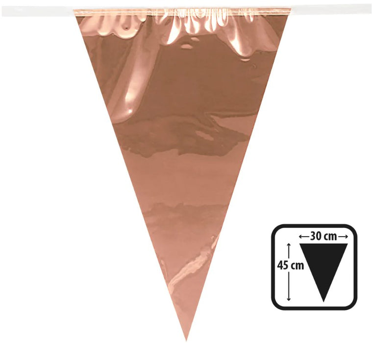 Metallic Rose Gold Giant Pennant Bunting