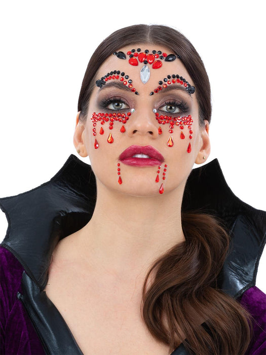 Smiffys Make-Up FX, Vampiress Face Jewels