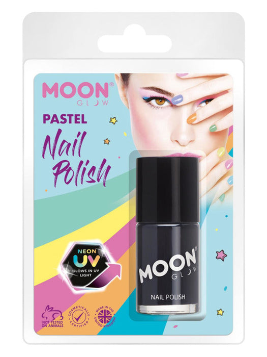 Moon Glow Pastel Neon UV Nail Polish, Black