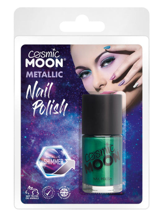 Cosmic Moon Metallic Nail Polish, Green