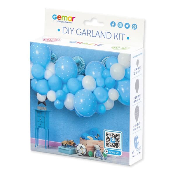 DIY Baby Blue Balloon Garland