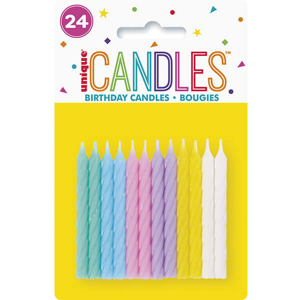 Assorted Cake Candles 24pk