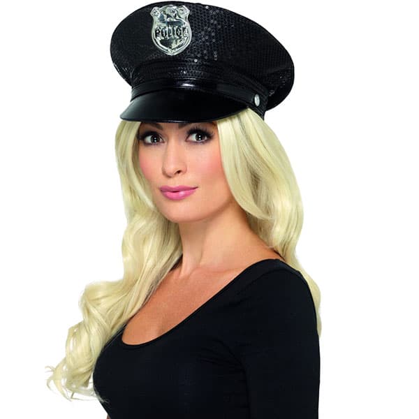 Sequin Police Hat