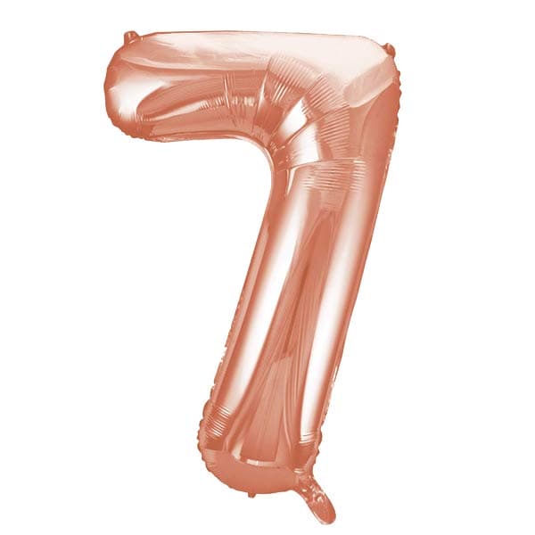 Rose Gold 7 Large Shape Number Balloon