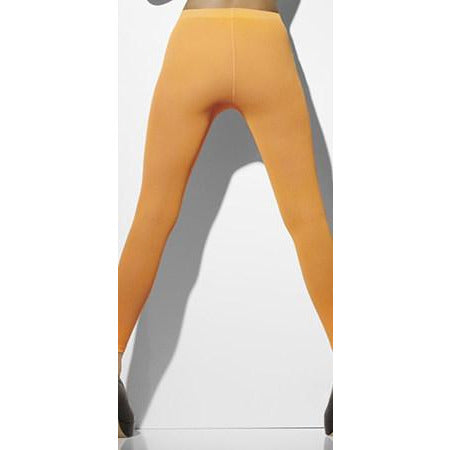 Neon Orange Opaque Footless Tights — The Party Monster